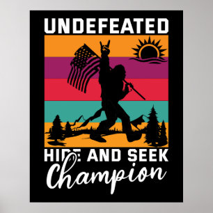 Amerikanska Bigfoot Gömmer och söker Champion Poster