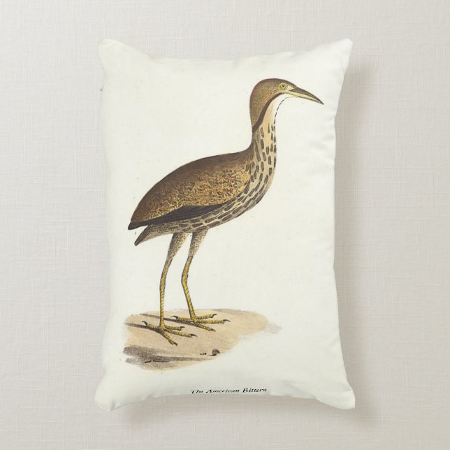 Amerikanska bittern (Botaurus lentiginosus) Bird Prydnadskudde (Framsidan(Vertikal))