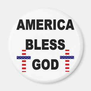 Amerikanska Bless Gud Magnet