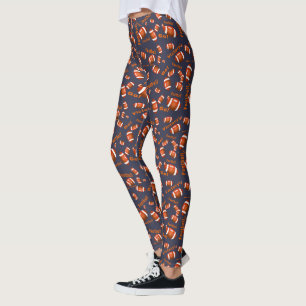 Amerikanska Bollar och texter från fotbollen Leggings