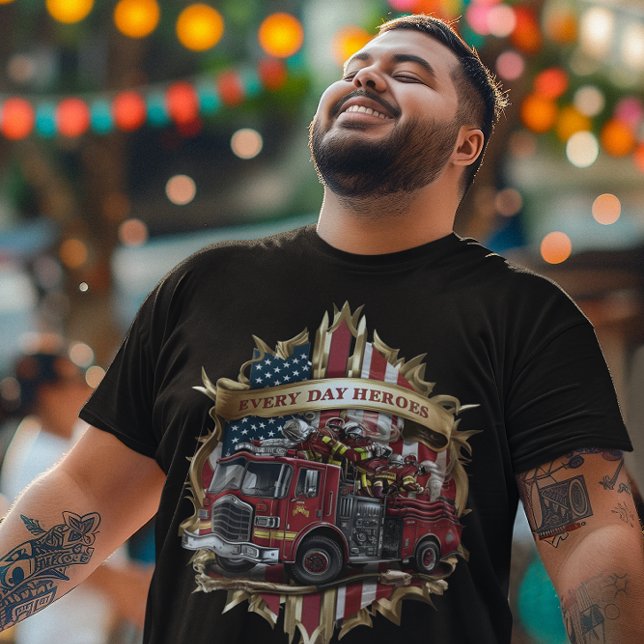 Amerikanska brandmän Emblem T Shirt (Skapare uppladdad)