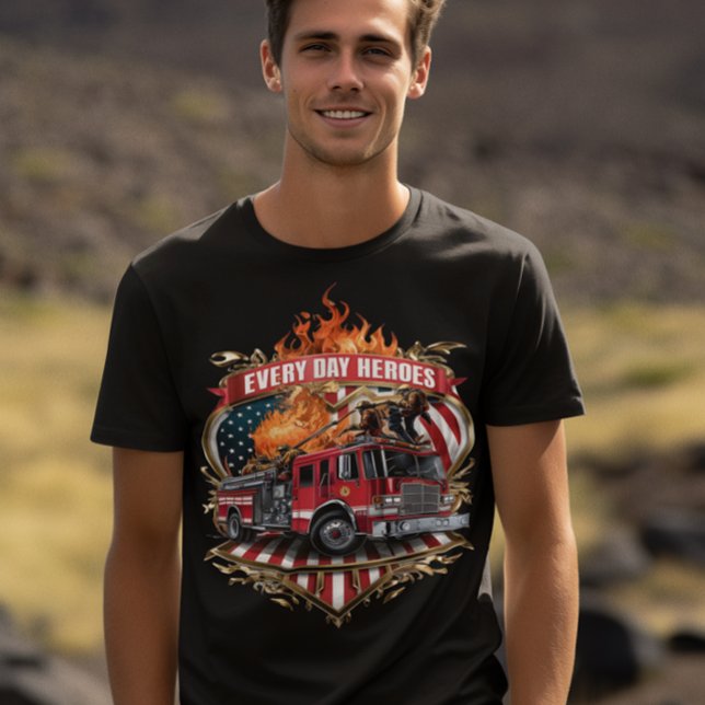 Amerikanska brandmän Emblem T Shirt (Skapare uppladdad)