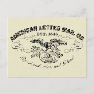 Amerikanska Brev Mail Company Postcard Vykort