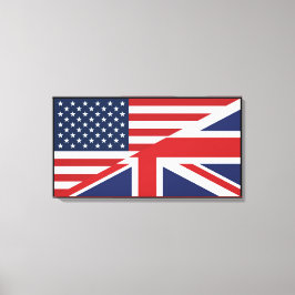 Amerikanska - British Combined Flagga Canvastryck