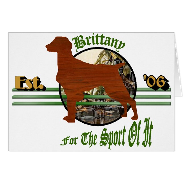 Amerikanska Brittany Spaniel-presenter Hälsningskort (Framsidan Horizontal)