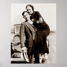 Amerikanska brottslingar Bonnie & Clyde The Barrow
