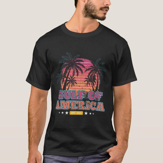 Amerikanska Bukt Mexiko T Shirt (Framsida)
