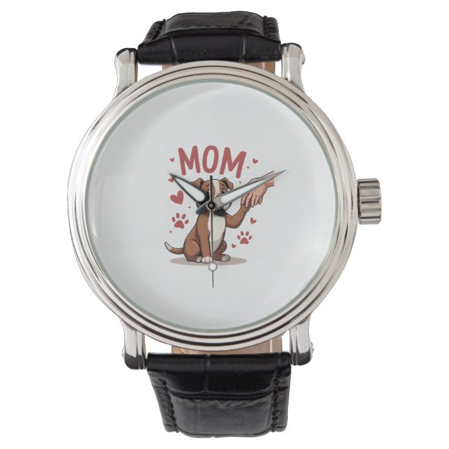 Amerikanska Bully Mamma Cute Hund Funny Women Armbandsur (Framsida)