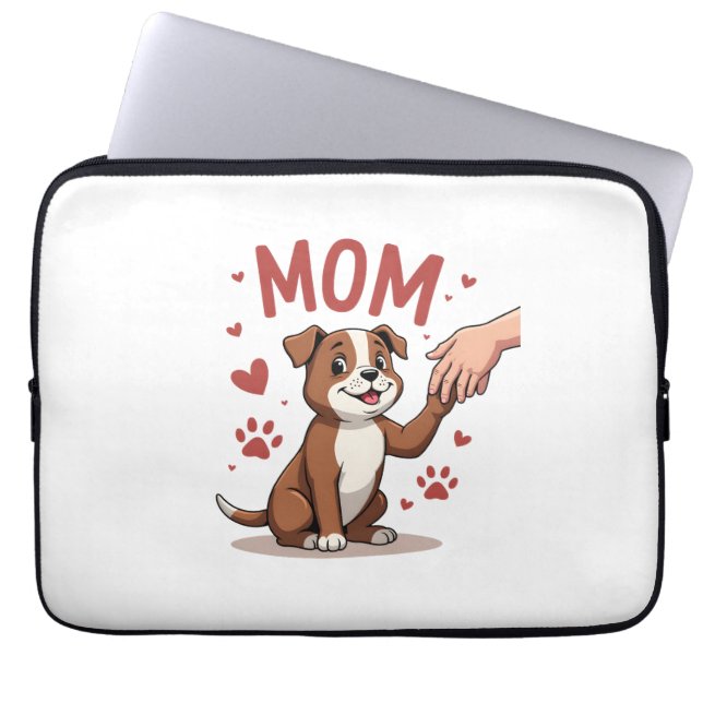 Amerikanska Bully Mamma Cute Hund Funny Women Laptop Fodral (Framsidan)