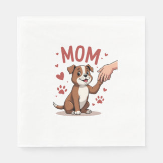 Amerikanska Bully Mamma Cute Hund Funny Women Pappersservett