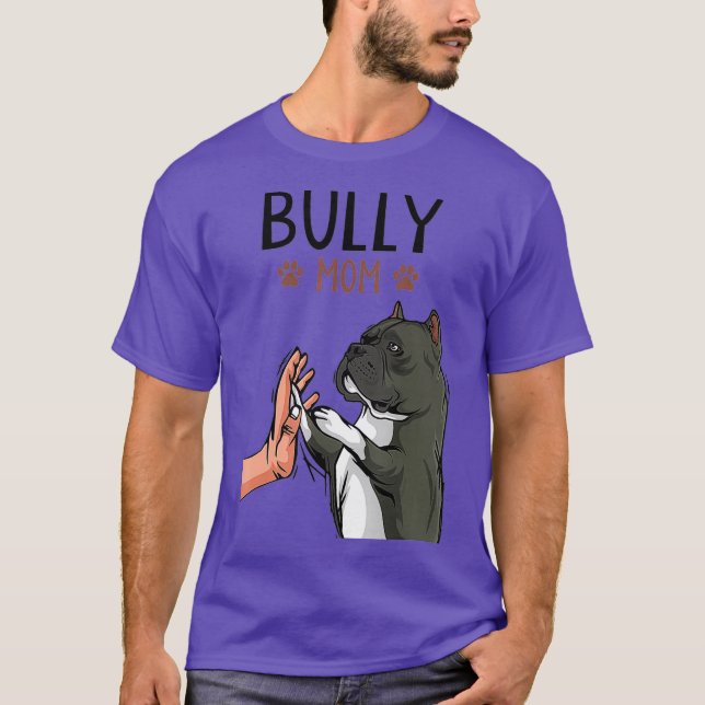 Amerikanska Bully Mamma Cute Hund Funny Women T Shirt (Framsida)