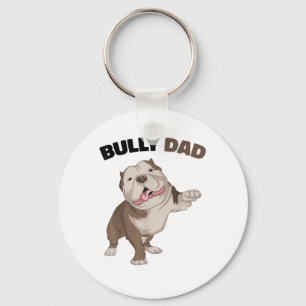 Amerikanska Bully Pappa Hundägare Far Funny Manar Nyckelring