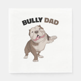 Amerikanska Bully Pappa Hundägare Far Funny Manar Pappersservett