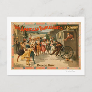 Amerikanska Burlesquers 15 Beauties Play Vykort
