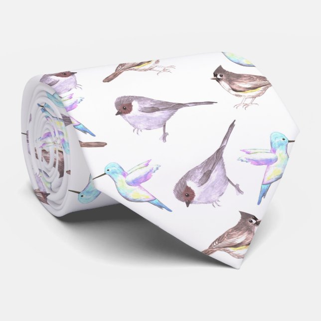 Amerikanska busktuttar, hummingfåglar och tuftade  slips (Rullad)