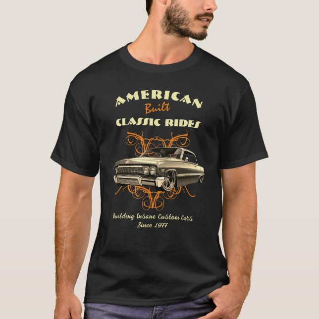 Amerikanska Byggt klassiska rider Inair Rides Low  T Shirt (Framsida)
