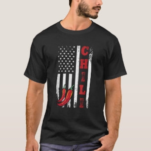 Amerikanska Chili USA flagga spicy Red pepper 4:e T Shirt