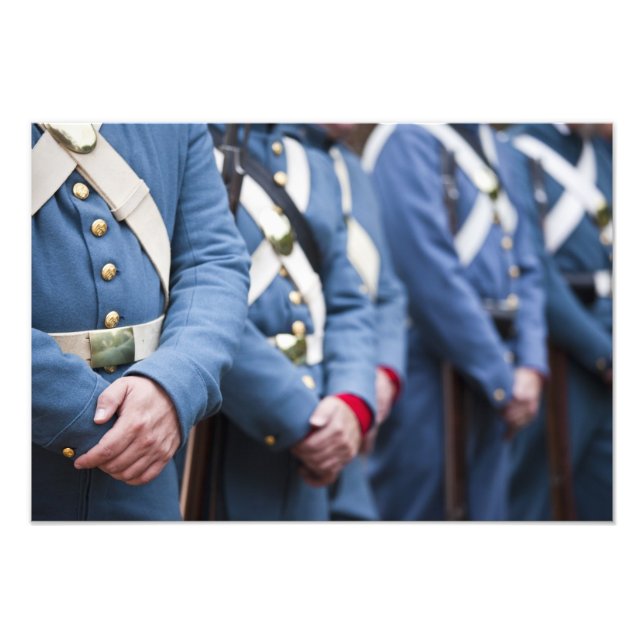 Amerikanska civila Krig-era-marinsoldater, militär Fototryck (Framsidan)