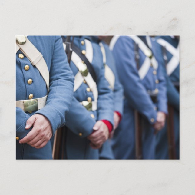 Amerikanska civila Krig-era-marinsoldater, militär Vykort (Framsida)