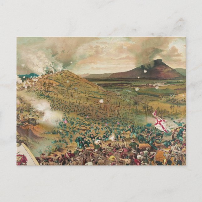 Amerikanska civila Krig-slaget vid Missionär Ridge Vykort (Framsida)