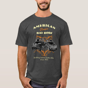 Amerikanska Classic Råtta Rods Inš Rides Lastbilar T Shirt