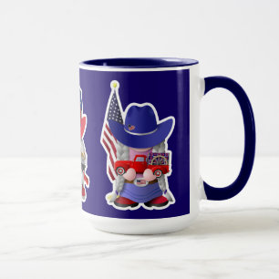 Amerikanska Cowboy och Cowgirl Gnomes Mugg
