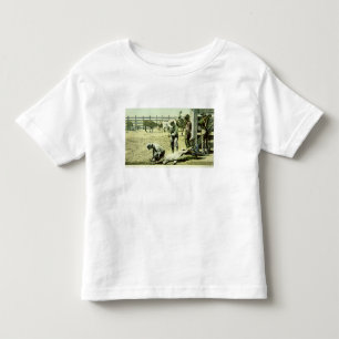 Amerikanska cowboys branding a calf, c.1900 (foto) tee shirt
