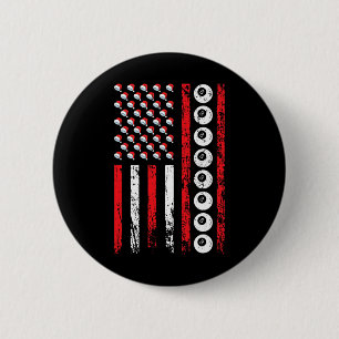 Amerikanska Cue Sports Flagga jul Billiards Athle Knapp
