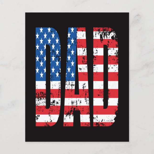 amerikanska dad flagga flygblad (Framsidan)