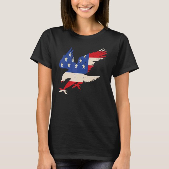 Amerikanska dagstidningen "Aagle 4:e juli Veterans T Shirt (Framsida)