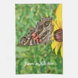Amerikanska Dam Butterfly - Vanessa virginiensis Kökshandduk