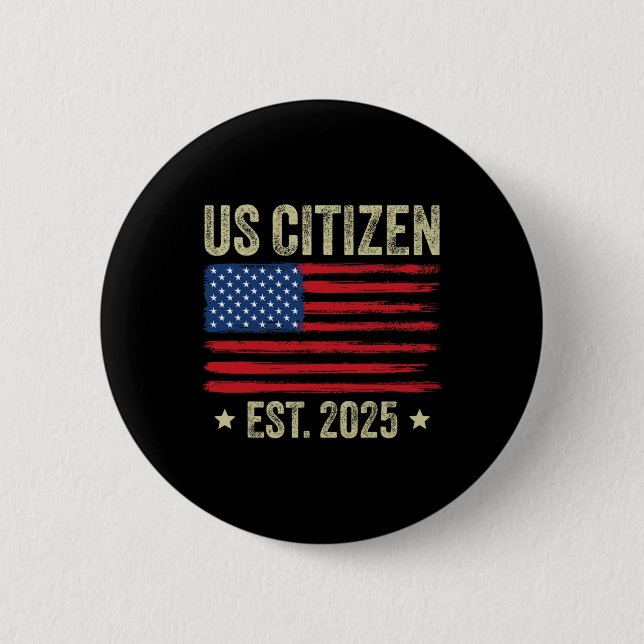 Amerikanska Dekorationen "New Usa Citizen" Knapp (Framsida)