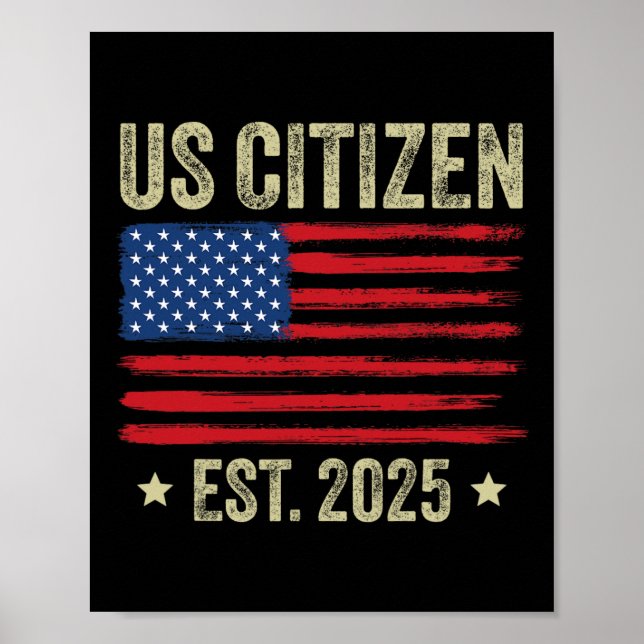 Amerikanska Dekorationen "New Usa Citizen" Poster (Framsidan)
