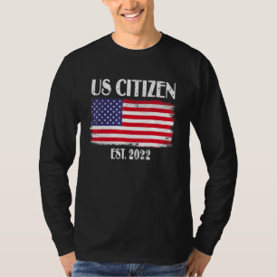 Amerikanska Dekorationen "New Usa Citizen" T Shirt