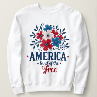 Amerikanska delstaten Free - Red White & Blue Blom T Shirt