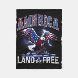 Amerikanska delstaten Fri 4 juli Oberoende Fleecefilt
