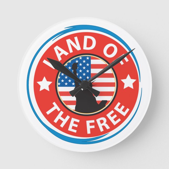 Amerikanska delstaten Fria patrioten Rund Klocka (Framsida)