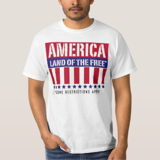 Amerikanska delstaten Frihetsbegränsningen gäller T Shirt