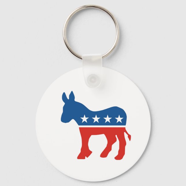 Amerikanska demokratier, party donkey usa nyckelring (Framsida)