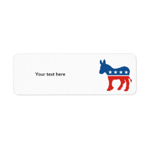 Amerikanska demokratier, party donkey usa returadress etikett