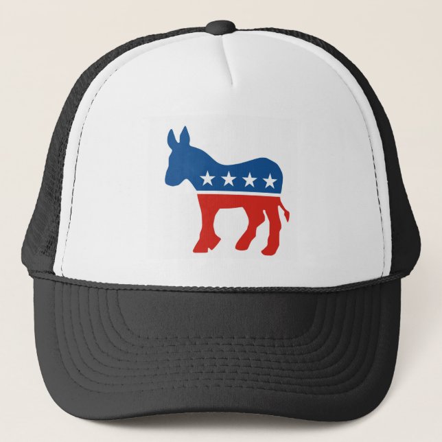 Amerikanska demokratier, party donkey usa truckerkeps (Framsida)