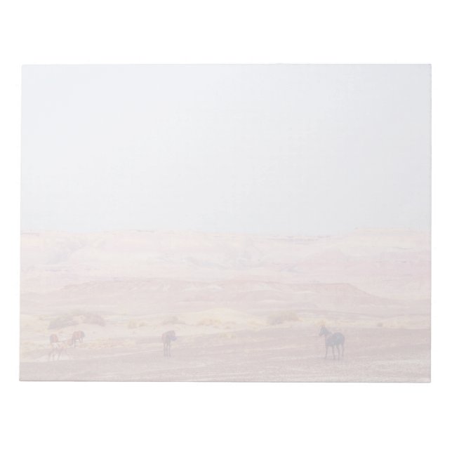 Amerikanska Desert Horses P8670 Anteckningsblock (Framsida)