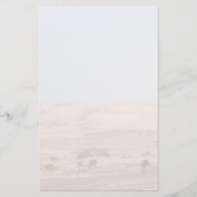 Amerikanska Desert Horses P8670 Brevpapper (Framsida)