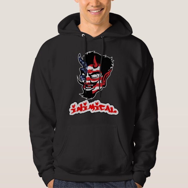 Amerikanska Djävulen Hoodie (Framsida)