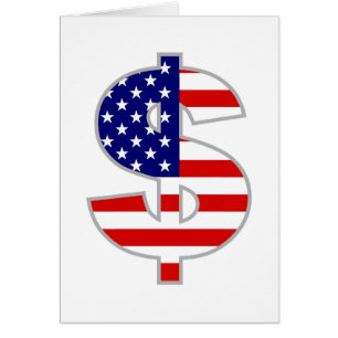 amerikanska dollar hälsningskort