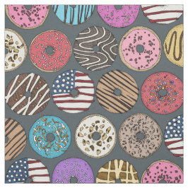 Amerikanska donuts grått tyg