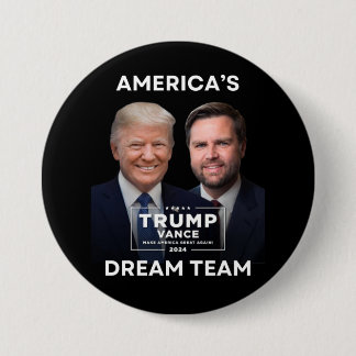 Amerikanska Dream Team 2024 Trump-knapp för politi Knapp