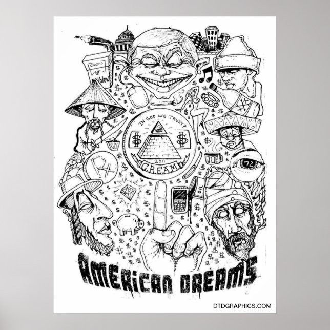 Amerikanska Dreams poster (Framsidan)