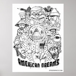 Amerikanska drömmenaffisch poster