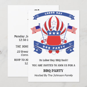 Amerikanska Eagle BBQ Party Inbjudningar